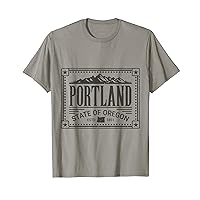 Portland State Of Oregon Estd 1851 Vintage Mountain Travel T-Shirt