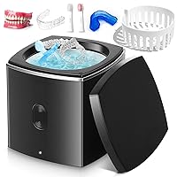 Ultrasonic Denture Cleaner,43kHz Ultrasonic Jewelry Cleaner for Retainer, Mouth Guard, Aligner,Braces,Toothbrush Head,200ml Portable Professional Cleaner Machine for Watch,Pacifier,Shaver Head