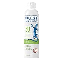 Mineral Sunscreen Kids SPF 50+ Spray, 5 Fl Oz BLUE LIZARD Mineral Sunscreen Kids SPF 50+ Spray, 5 Fl Oz
