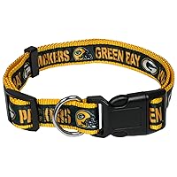 NFL PET Collar Green Bay Packers Dog Collar, Large Football Team Collar for Dogs & Cats. A Shiny & Colorful Cat Collar & Dog Collar Licensed by The NFL
