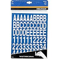The Hillman Group 847215 1-Inch Die-Cut Letters/Numbers Kit, White