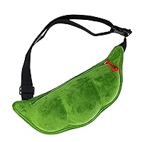 PETITCHOU Shoulder Bag, Pea, Broad Beans, Broad Beans, Edamame, Body Bag, Chest Bag, Lightweight, Large Capacity, Felt Fabric, Zipper Tabs