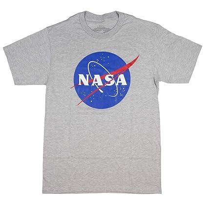 NASA Logo Gray T-Shirts (Medium, Gray)