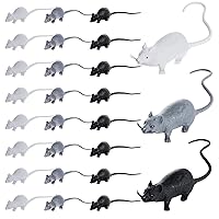33pcs Halloween Fake Mouse Realistic Plastic Mouse Simulated Big and Mini Simulated Mouse for Halloween Party Toys