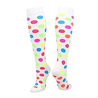 TCK Krazisox White with Neon Polka Dots Socks
