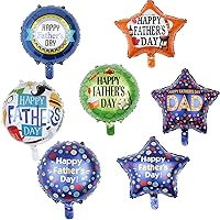 BinaryABC Happy Father's Day Balloons,Father's Day Party Decorations,Father Best Dad Ever Birthday Party Decorations Supplies.7PCS