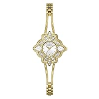 GUESS Women's 31mm Watch - Gold-Tone G-Link White Dial Gold-Tone Case