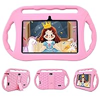 Veidoo Kids Tablet, 7 inch Android Tablet, 2GB+32GB, WiFi, IPS Screen, Children Tablet with Parental Control, Games, Learning Educational Tablet for Toddlers (Pink)
