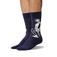 Hot Sox Mens Richard Haines Dressing Socks, Mens Shoe Size 6-12.5, Navy
