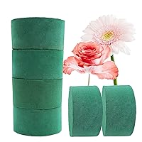 Prashent 6 Pcs Round Floral Foam Blocks,Green Wet Dry Flower Foam Plant Foam for Fresh & Artificial Flower Arrangements DIY Craft 3.2
