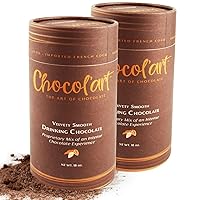 Velvety Smooth Chocolate Hot Cocoa Mix, Premium Rich Chocolate Flavor Made with Imported French Cocoa for Indulgent Drinking - Dairy Free, Nut Free, Gluten Free, Non-GMO and Gluten Free, 18 oz (2 Pack)