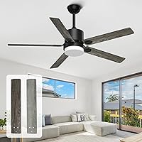 Ceiling Fans with Lights - Outdoor Ceiling Fan with Remote, 52 Inch Modern Ceiling Fan for Patio, Bedroom Living Room