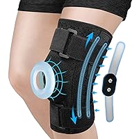 Hinged Knee Brace for Knee Pain with Side Stabilizers for Meniscus Tear Knee Support Adjustable Knee Brace for Knee Pain for Men and Women Knee Brace for Arthritis Pain Working Out Adjustable Size M