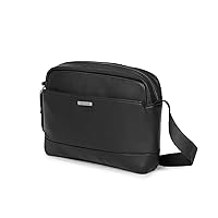 Moleskine ET94CMMSSP19 Shoulder Bag, Leather, Business Bag, Wood Brown, Classic Match, Leather Messenger Bag, Black