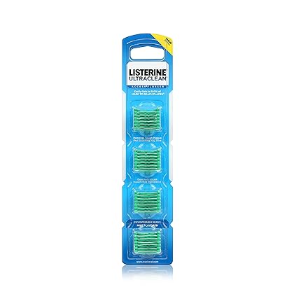 Listerine Ultraclean Access Flosser Refill Heads | Proper & Durable Oral Care & Hygiene | Effective Plaque Removal, Teeth & Gum Protection , PFAS FREE | Mint Flavor, 28 ct, 1 Pack