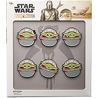 STAR WARS The Mandalorian Season 2 The Child in the Carriage Limited Edition Metal-based with Enamel 6 Lapel Pin Set (Amazon Exclusive)