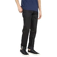 Naked & Famous Denim Men's Weird Guy Tapered Fit Jeans in Black Cobra Stretch Selvedge
