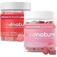 Kind Nature Essential Duo: Potassium & Vitamin B1 Gummies - Enhanced Nerve & Muscle Support, Delicious Chewables for Daily Health