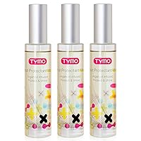 TYMO Heat Protectant for Hair with Argan Oil for Heated Styling Tools, Leave in Conditioner Spray to Smooth & Hydrate, Natural Pure Formulation, Multi-benefit Treatment, Lightweight Spray, Pack of 3