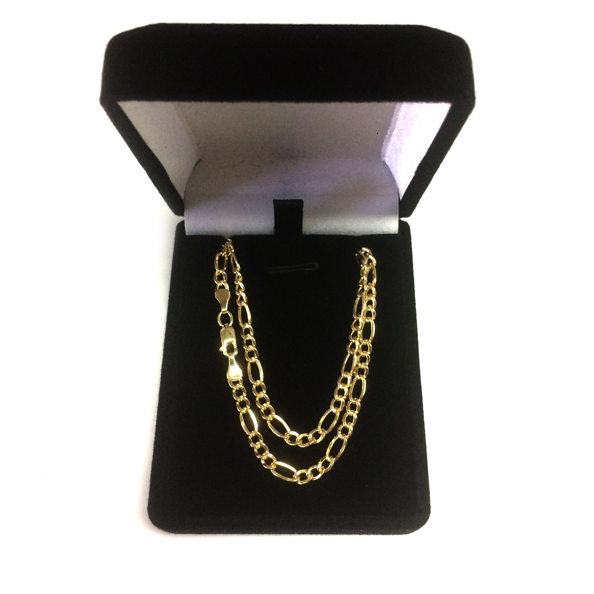 Jewelry Affairs 14K Yellow Gold Filled Figaro Chain Necklace, 3.2 mm