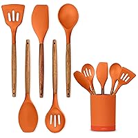 SMIRLY Silicone Kitchen Utensils Set & Holder: Silicone Cooking Utensils Set - Kitchen Essentials for New Home & 1st Apartment Kitchen Set - Silicone Spatula Set, Cooking Spoons for Nonstick Cookware