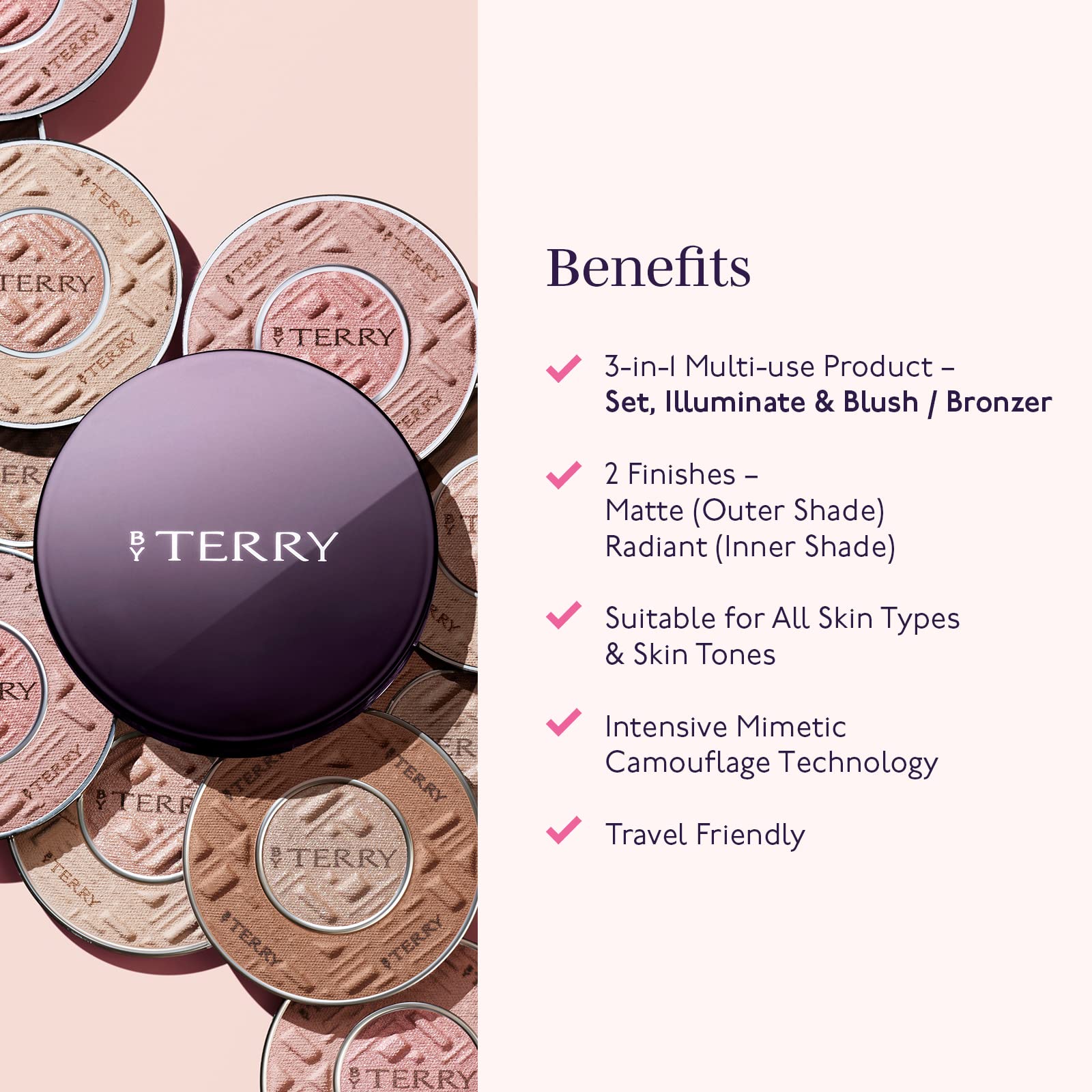 By Terry Compact-Expert Dual Powder Blush & Bronzer Powder 2 Rosy Gleam 0.17 oz