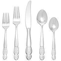 Ginkgo International Pineapple 20-Piece Stainless Steel Flatware Place Setting, Service for 4