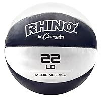 Champion Sports Exercise Medicine Balls, 8 Sizes, Leather with No-Slip Grip - Weighted Med Ball Set for Weight Training, Stability, Plyometrics, Cross Training, Core Strength - Heavy Workout Ball