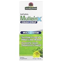 Nature's Answer Mullein-X Multi System Cough Syrup 4 Ounce | Soothes Coughs & Clears Mucus | Respiratory Support | Non GMO Gluten Free