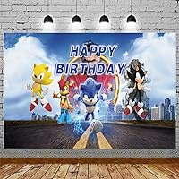 The Hedgehog Party Background Supplies The Hedgehog Birthday Party Decoration Photography Theme Vinyl Photo Background Cloth 49 inches x 27.5 inches