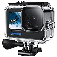 Kuptone Waterproof Case 60M/196FT Underwater Protective Dive Housing Shell with Bracket Mount Accessories for Go Pro 11/10/9 Action Camera