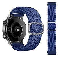 Nylon Smart Watch Band for 20mm 22mm Universal Braided Solo Loop Bracelet Watch4 40 44 Classic 46 42mm Strap (Color : Blue, Size : 22mm Universal)