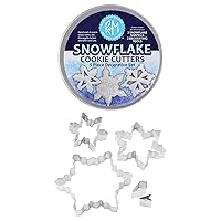 Snowflake Cookie Cutters, Assorted Designs and Accents, 5-Piece Set