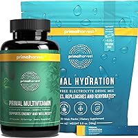 Primal Harvest Multivitamin & Hydration Powder Supplements for Men, Bundle