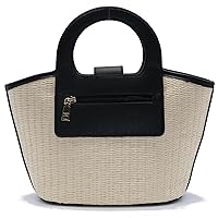 2023SS 121093 Basket Bag, Different Material, Summer Coordination, Trend, Basket, Beach, Fashion,, Ivory