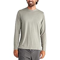 Free Fly Men's Lightweight Long Sleeve Shirt - UPF 20+ Sun Protection, Moisture Wicking, Breathable Bamboo Viscose Shirt