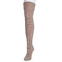 MUK LUKS Women's Cable Knit Over The Knee Socks
