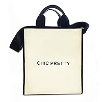 Chic Pretty Tote Bag for Women Canvas Shoulder Bags Handbags Crossbody
