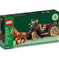 LEGO Wintertime Carriage Ride 40603 GWP - Festive Minifigures, Golden Wheels, and Charming Design for Holiday Joy (153 pcs)