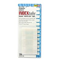 Redi-Tag, RTG31000, Permanent Stick Write-On Index Tabs, 104 / Pack , White