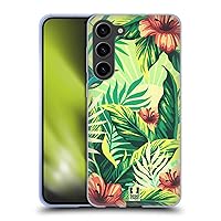Head Case Designs Nature Tropical Prints Soft Gel Case Compatible with Samsung Galaxy S23+ 5G