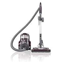 Friendly Lightweight Bagless Compact Canister Vacuum, HEPA, Extended Telescoping Wand, Retractable Cord and 2 Cleaning Tools, Pet PowerMate + 2 Motor Power, Purple