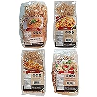 4 Pack Assortment Low Carb Pasta, Fettuccine, Rotini, Penne, and Elbows, Great Low Carb Bread Company