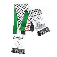 2 Pack Palestine Flag Scarf Silk Neck Scarf Palestinian Scarf Arab Gifts Palestine Bandana 6 X 53 Inch