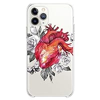 TPU Case Compatible with iPhone 15 14 13 12 11 Pro Max Plus Mini Xs Xr X 8+ 7 6 5 SE Floral Heart Flexible Silicone Roses Muscule Print Arteries Floral Cute Slim fit Veins Design Clear Anatomy