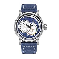 REEF TIGER Designer Watches Blue Leather Automatic Watches RGA3019 (RGA3019-YLL)