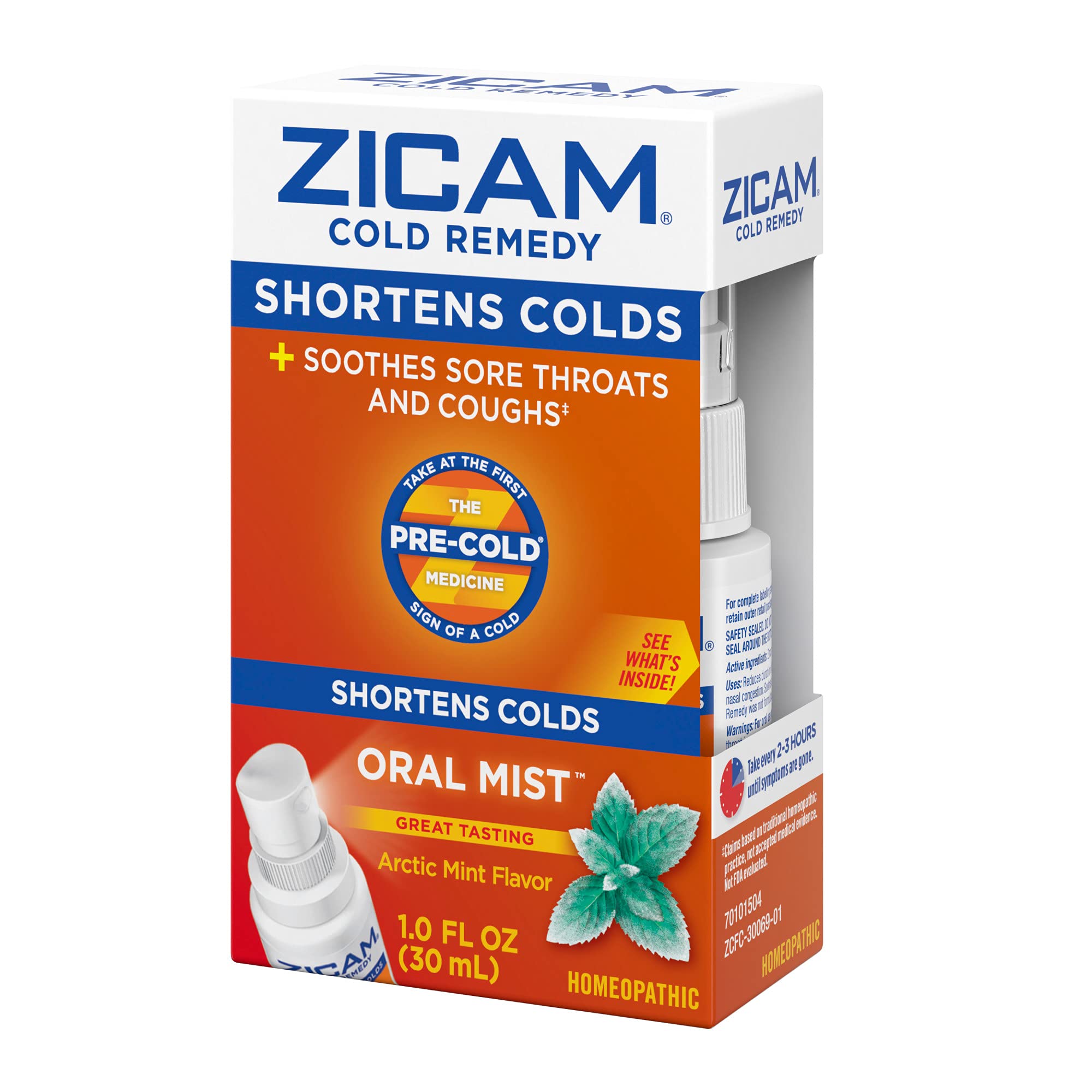 Zicam Cold Remedy Zinc Arctic Mint Oral Mist, 1 Ounce (Pack of 3)