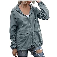 Women's Waterproof Rain Jacket Lightweight Hooded Raincoat for Hiking Travel Outdoor Windbreaker Travel Jacket