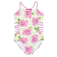 Girls' Garden Rose One-Piece Swimsuit, Sizes 4-12