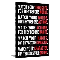 AllPosters Stretched Canvas Print Watch Your Thoughts Motivational Poster, 16x24